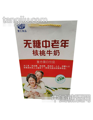 鸿元无糖中老年核桃牛奶礼盒