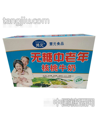鸿元无糖中老年核桃牛奶