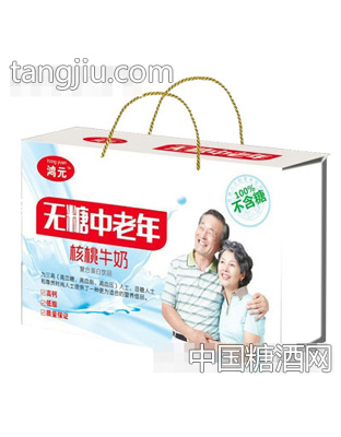 鸿元无糖中老年核桃牛奶（箱）