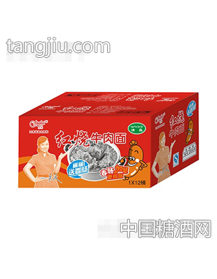 1x12桶京辉红烧牛肉面箱装