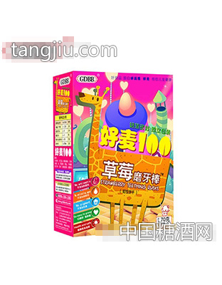 金贝氏好麦100草莓磨牙棒