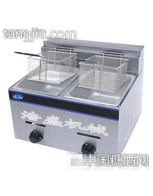 双锅燃气油炸炉，炸鸡柳鸡腿炉