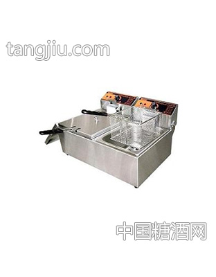 双锅双筛电热炸炉，炸鸡柳鸡腿炉