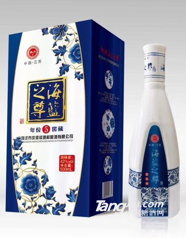 海蓝之尊青花瓶42度500ml