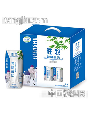 胜牧希腊酸奶原味205gx12盒