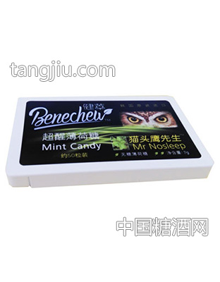 健萃猫头鹰先生超醒无糖薄荷糖7g