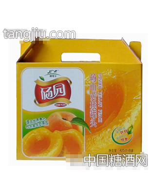 砀园糖水黄桃罐头425g×8罐箱