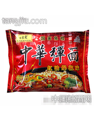 中华弹面红油爆椒味
