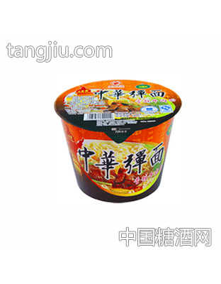 中华弹面香辣牛肉面桶装