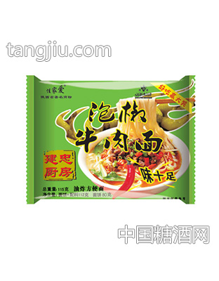 建忠厨房泡椒牛肉面115g
