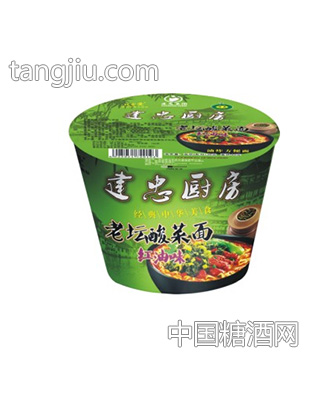 珍品建忠厨房老坛酸菜面（红油味）
