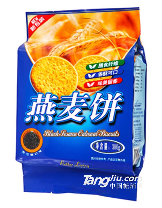 吉利高纤无蔗糖燕麦饼干（黑芝麻口味）380g