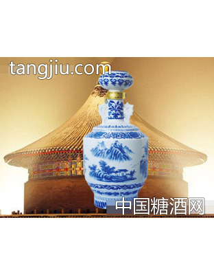 陶瓷酒山水