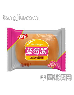 草莓酱夹心软汉堡