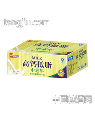 冠香中老年高钙低脂奶袋装箱