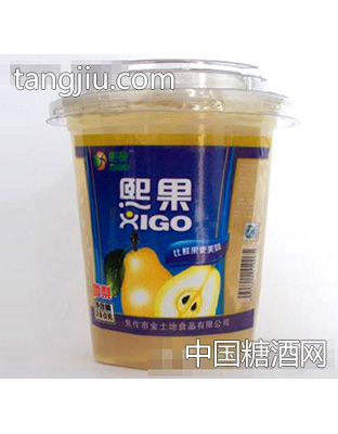 塑杯雪梨罐头