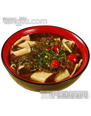 果峥热汤面片（酸辣味）