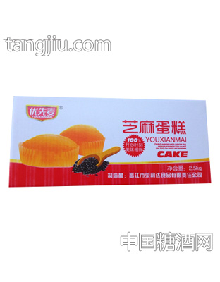 优先麦芝麻蛋糕
