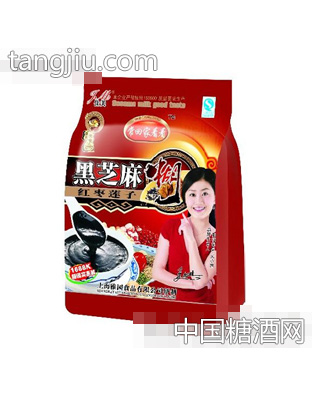 红枣莲子黑芝麻糊
