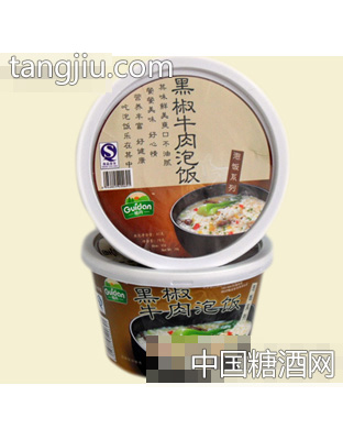 桂丹黑椒牛肉泡饭