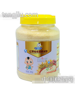 好佳贝儿红枣核桃营养米粉800g透明装