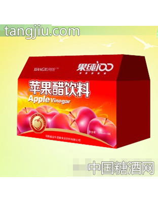 果纯100苹果醋红色礼盒
