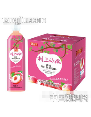 京绿园蜜桃果汁果肉饮料1LX6