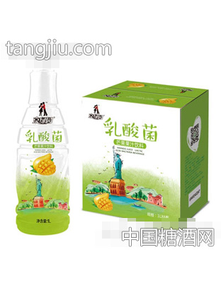 京绿园乳酸菌芒果果汁饮料1LX6