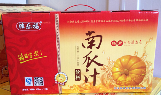 津乐福南瓜汁410ml塑瓶10瓶装礼盒