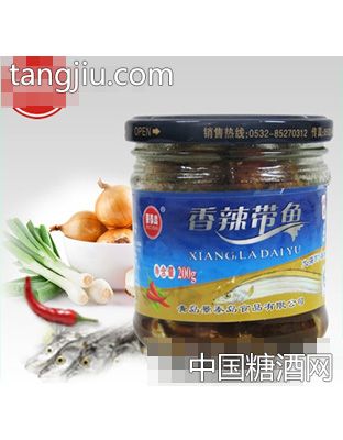 方晨香辣带鱼罐头200g