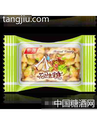绿色袋装花生糖