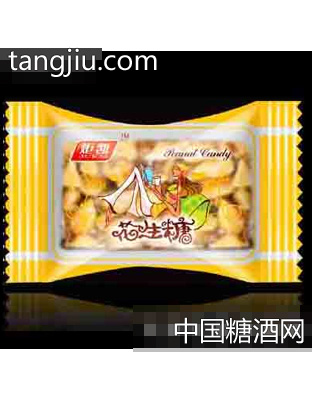 黄色袋装花生糖
