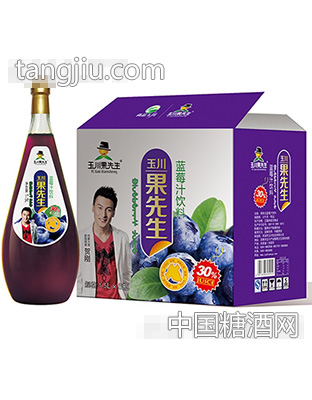 玉川果先生生榨蓝莓汁1.5Lx6瓶