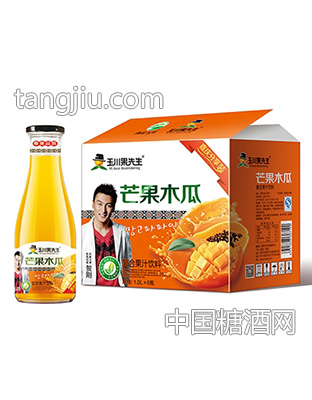 玉川果先生芒果木瓜复合果汁饮料1Lx6瓶