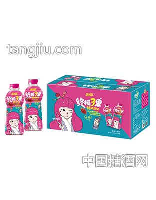 乐小滋3果草莓果汁饮料500mlx15瓶