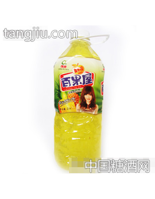 强进百果屋菠萝果粒饮料2L