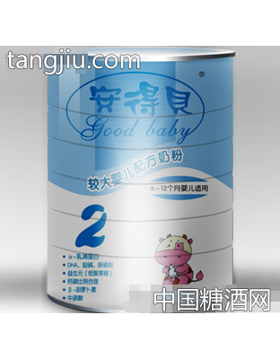 安得贝高蛋白较大配方奶粉（听装二段）
