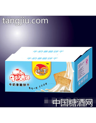 快乐客牛奶香伴牛奶香脆饼干箱装