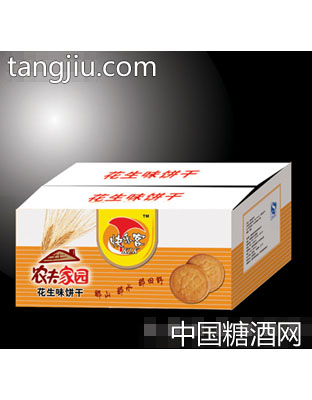 快乐客农夫家园花生味饼干箱装