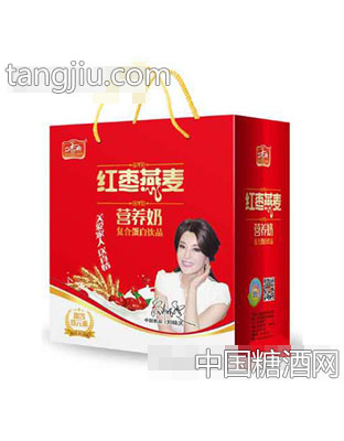 口香传红枣燕麦营养奶手提袋
