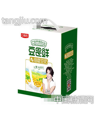 豆是鲜细磨豆奶