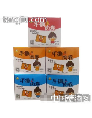 咘啦啦手撕素肉卷箱装