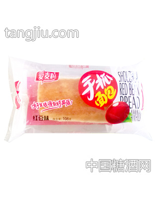 爱麦粒手抓面包红豆味108g