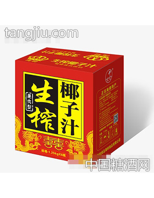 海树生榨椰子汁果肉型箱