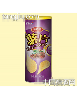 乐利事黑椒牛排味薯片罐110g