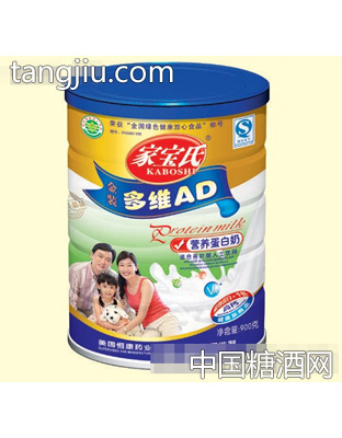 家宝氏900g罐装多维AD营养蛋白奶