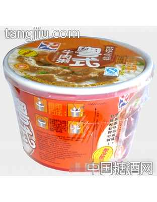 碗装粤式牛肉粥