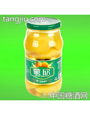 蒙欣1000g糖水黄桃罐头