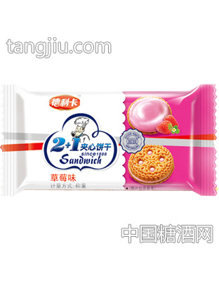 称重德利卡草莓味夹心饼干