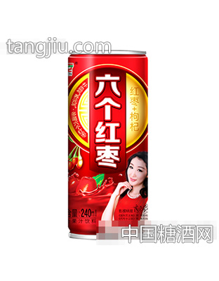 六个红枣复合果汁饮料红枣+枸杞240ml